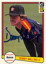 Denny Walling autographed baseball card (Houston Astros) 1982 Donruss #496