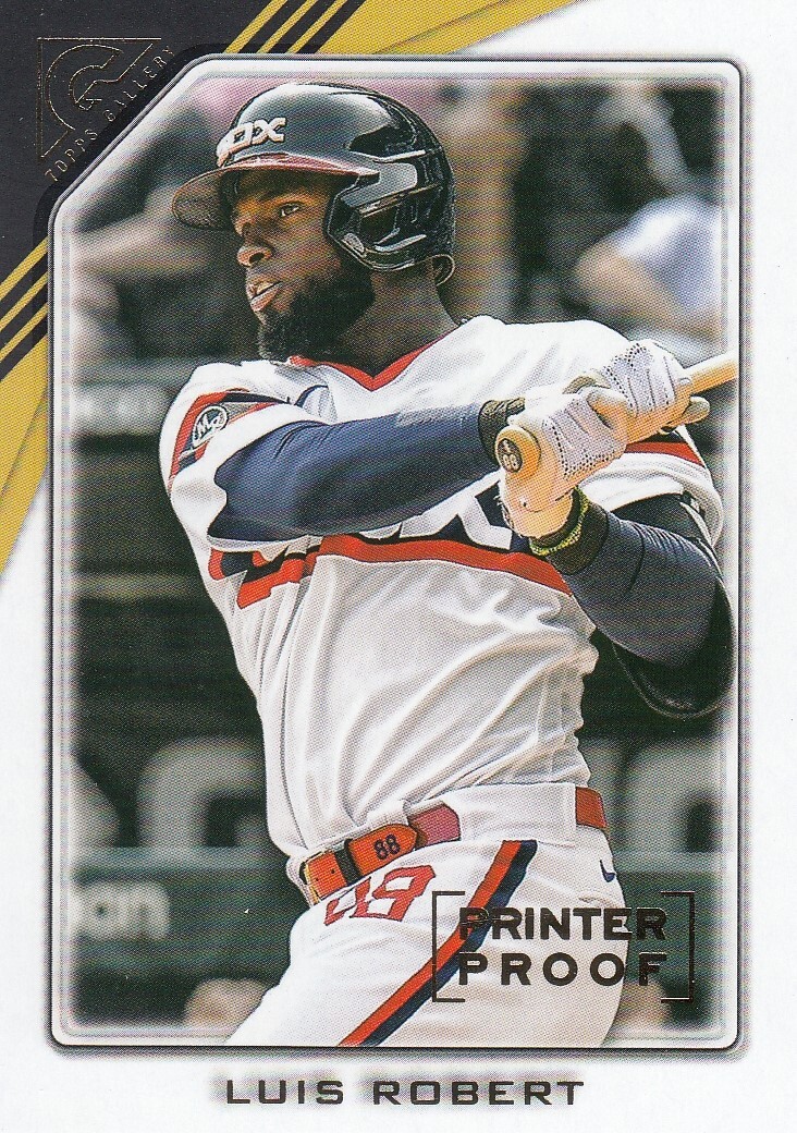 LUIS ROBERT TOPPS GALLERY PRINTER PROOF GOLD CHICAGO WHITE SOX #57 2022 22