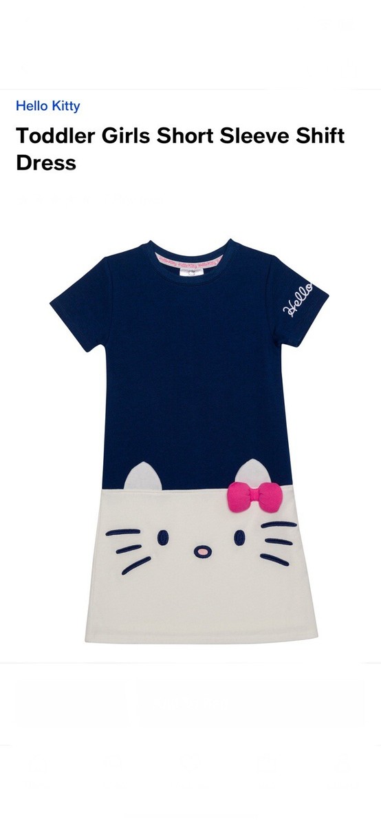 hello kitty t shirt dress Hello Kitty Punk Long-Sleeve Graphic T-Shirt Dress - Black