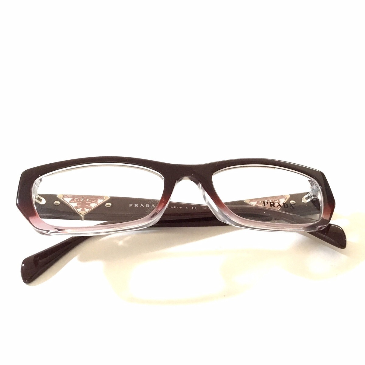Prada Eyeglasses VPR 10O-A Red ZXM-1O1 Size 52mm Optical