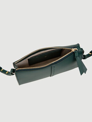 FRAME Les Second Leather  Wallet FRAME Les Second Forest Green Leather Crossbody Wallet Small  main image 4