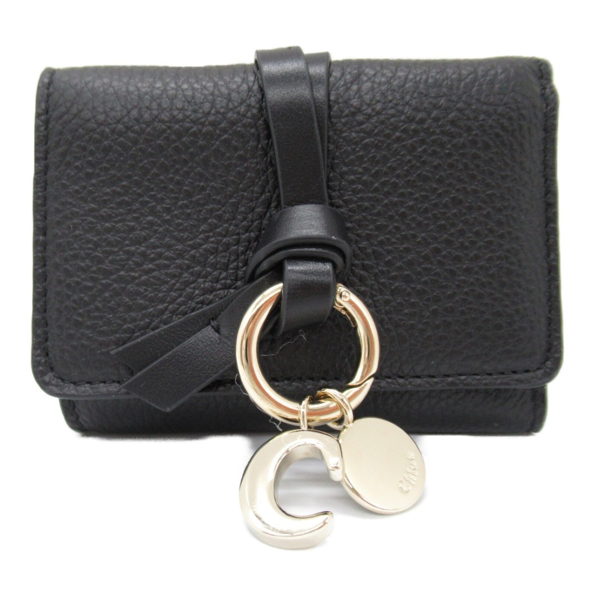 Chloé wallet women alphabet CHC21WP946F57001 Black leather