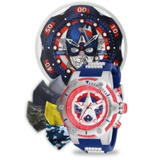 Invicta Marvel Captain America Men's 51mm Limited Chrono Watch 26894 Bundle