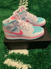 jordan 1 mid white pink green