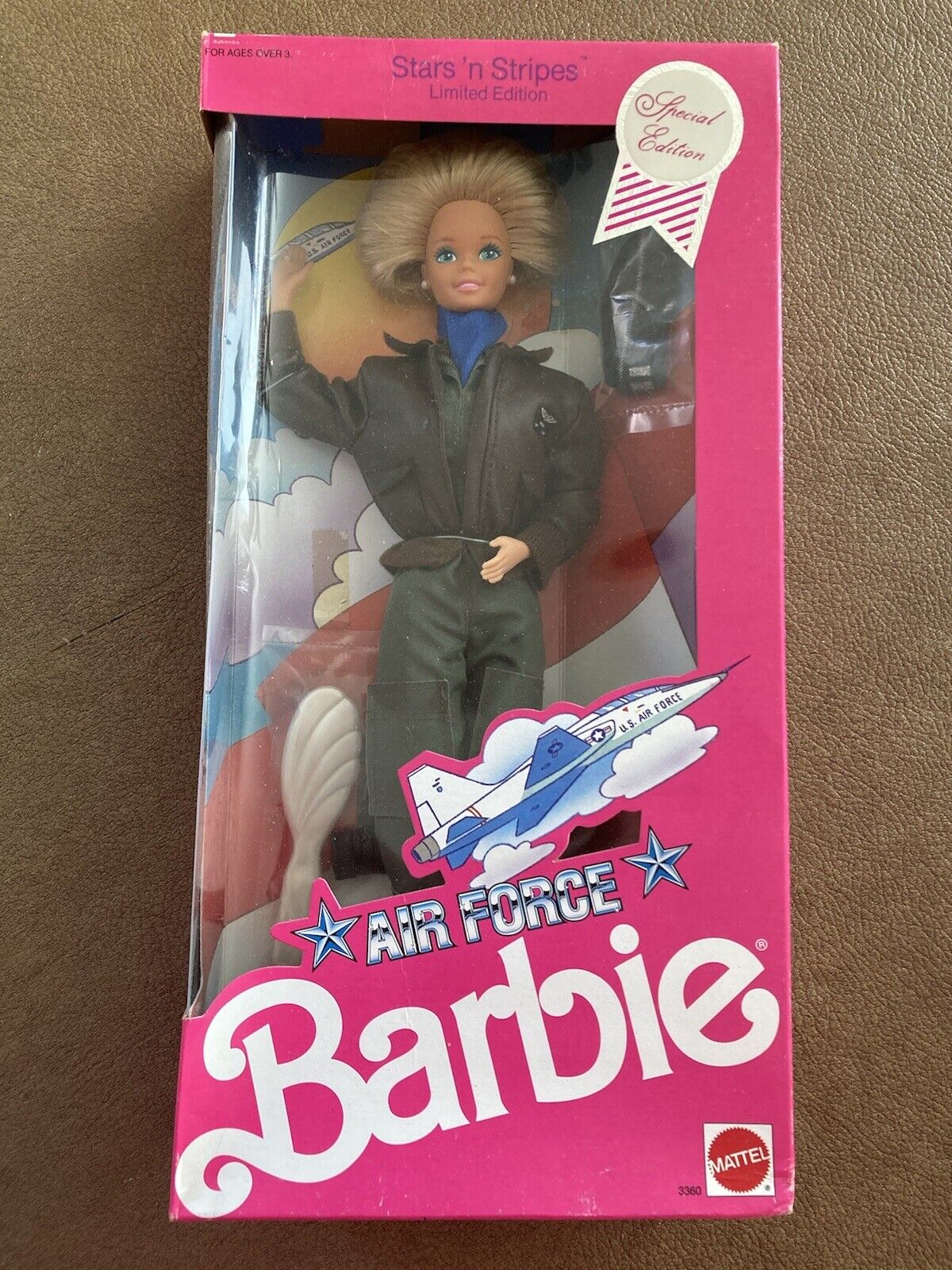 Air Force Barbie Doll, Stars & Stripes, New, v. 1990