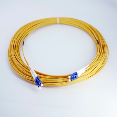 Glasfaser LWL OS1 / OS2 Patchkabel 30m LC-LC Stecker gelb 9/125 Singlemode Fibre