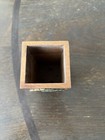 Vintage Lebanese 3D Pen Holder Dry Vase Art Patina Gold Tree Design 4” Tall — photo 4