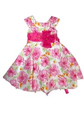 Jona Michelle pink and white floral dress girls size 6