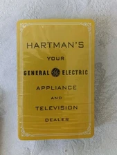 New Hamilton Playing Cards hartman's appliance GENERAL ELECTRIC tv's 1960s