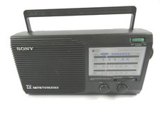 Vintage SONY ICF-34 TV Sound AM FM TV Weather Radio Portable 4 Band WORKING D122