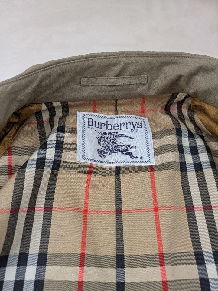 Burberry London Trench Coat From Japan Nova Check Ladies 7 Beige