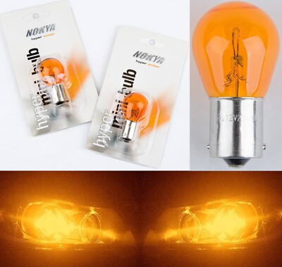 Nokya 1156 P21W Nok5218 21W Amber Two Bulbs Rear Turn Signal Light Replacement