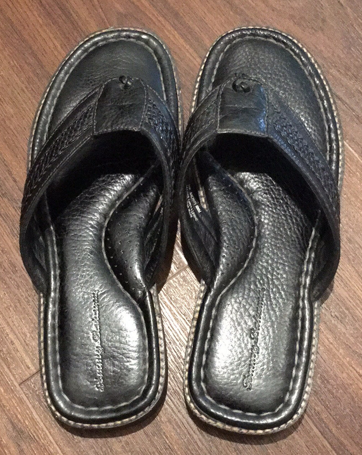 Tommy Bahama Mens Leather Flip Flop 