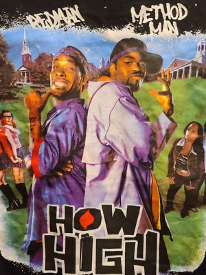※How High※ USA製 methodman redman rap tee Method Man & Redman / How High