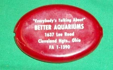 VTG COIN POUCH PURSE ADVERTISING AQUARIUM CLEVELAND HEIGHTS OHIO PHONE QUIKOIN