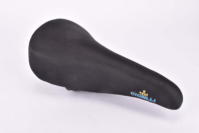 NOS Black Cionlli MTB Saddle Item No #725 with original seatpost clamp 1990s