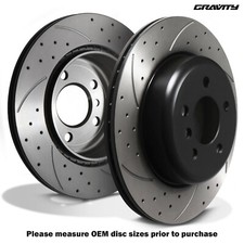 REAR DRILLED GROOVED 330MM BRAKE DISCS FOR BMW 5 SERIES F10 F11 518D 530D 10-17