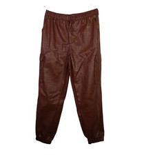 Fashion Nova Brown Faux Leather Croc Pattern Cargo Jogger Pants Women Size L