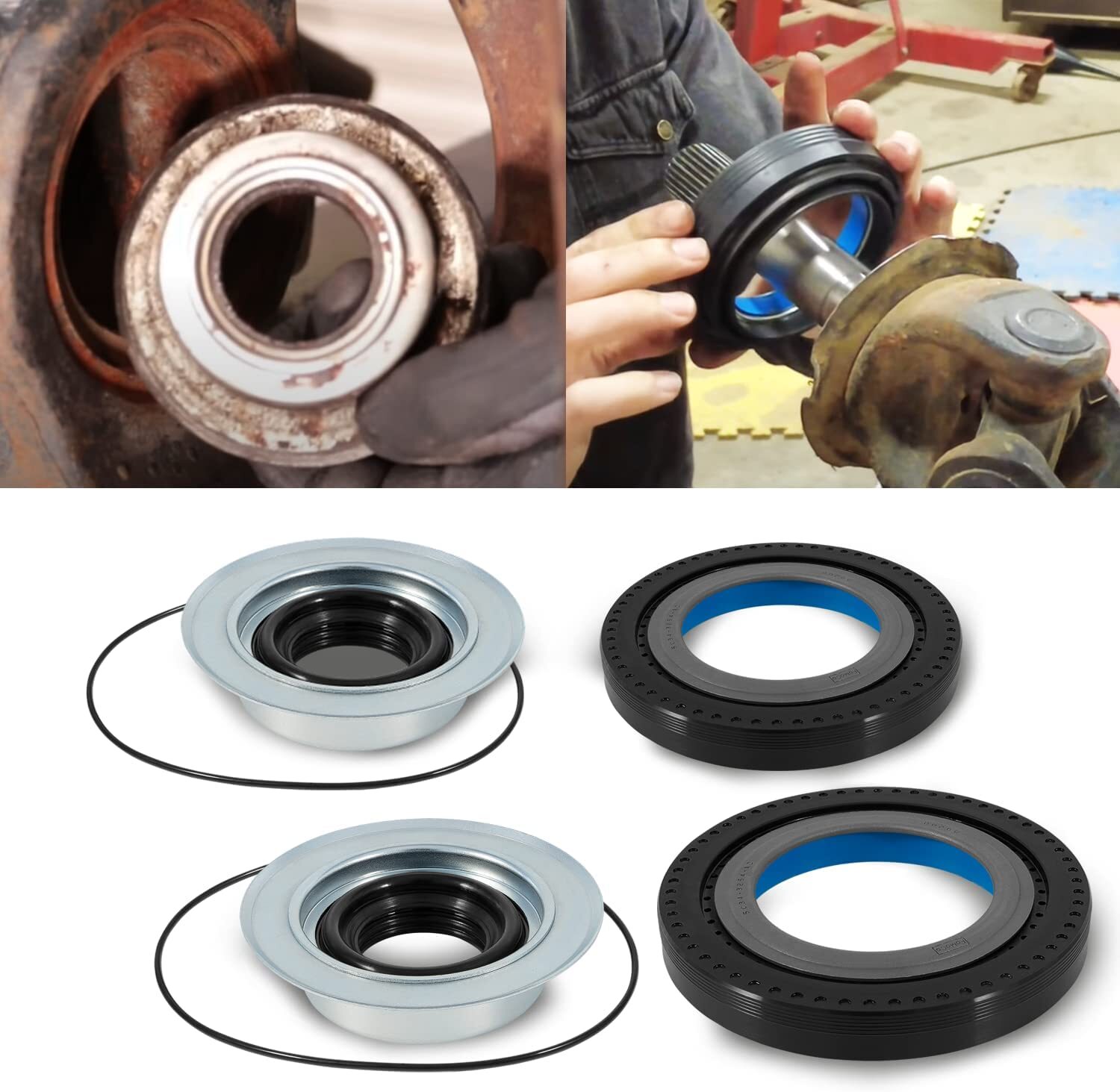 Front Axle Vaccum Knuckle Seal Kit For Ford F250 F350 F450 F550 Dana 60