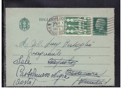 Italy 1935 Postcard 25 c. Imperial + 25 Augustus TWIN WD3189