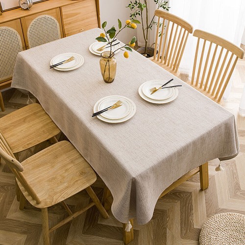 Rectangle Cotton Linen Tablecloth Dining Kitchen Table Cover Wedding Party Decor - Picture 16 of 29