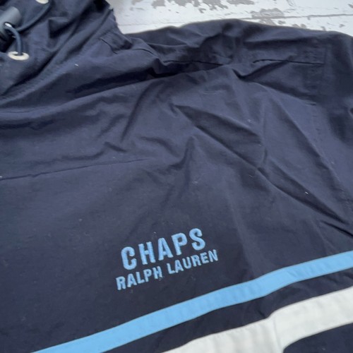 Vintage Ralph Lauren Chaps Jacket Men XL Blue Windbreaker Rain Track Suit Y2K - Picture 4 of 12