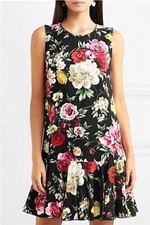 Dolce & Gabbana Stunning Flouncy A Line Cady Floral Dress