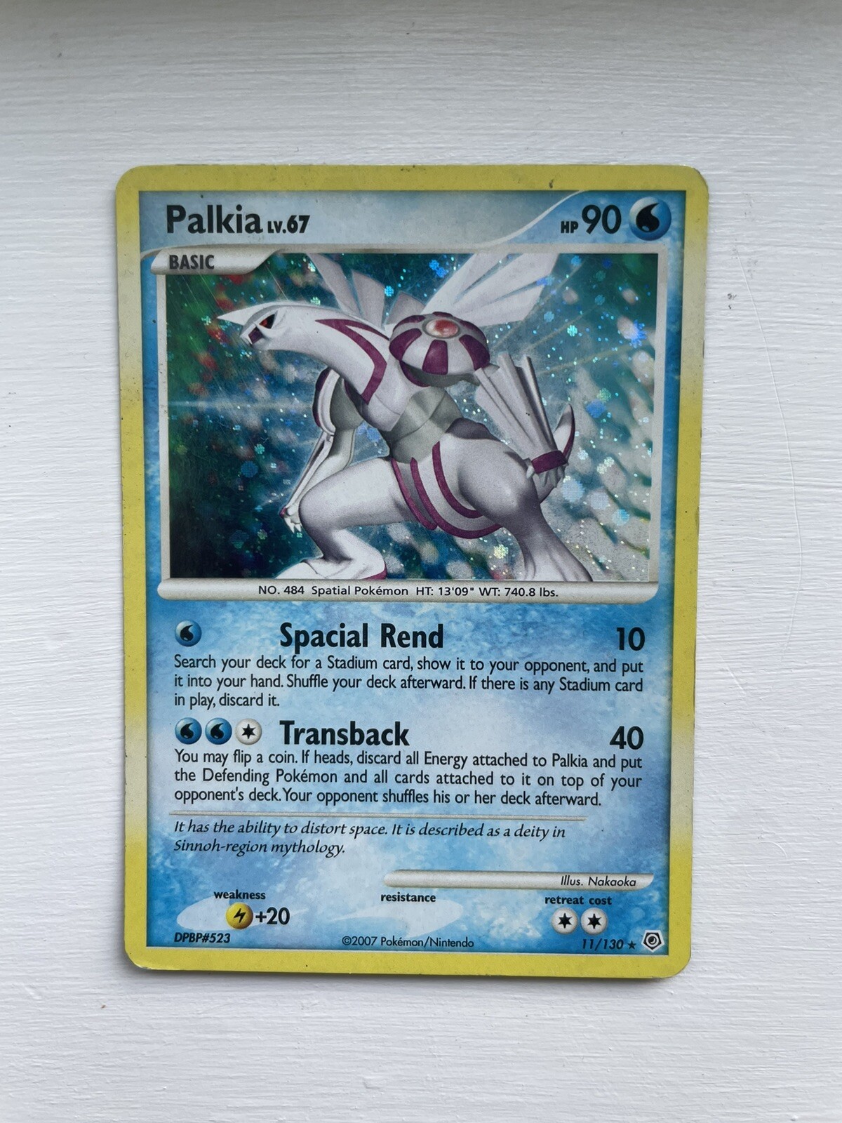 Pokémon TCG Palkia Diamond & Pearl 11/130 Holo Holo Rare -LP