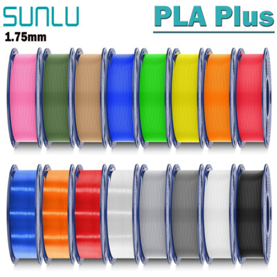 SUNLU 1KG PLA Plus 3D Drucker filament 1.75mm PLA+ 1KG +/-0.02mm Mehrfarbig