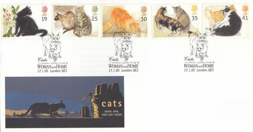 (92028) GB FDC Cats Woman and Home London SE1 1995