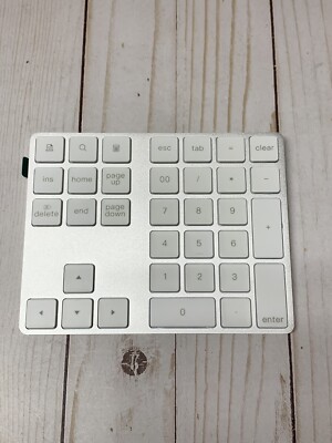 Bluetooth Number Pad, Aluminum Rechargeable Wireless Numeric Keypad Slim 34 Key