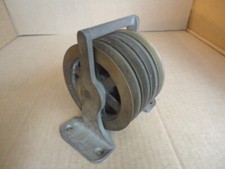 Ancien bloc poulie laiton nautique NOS - lot de quatre gerbes laiton indépendantes « B »