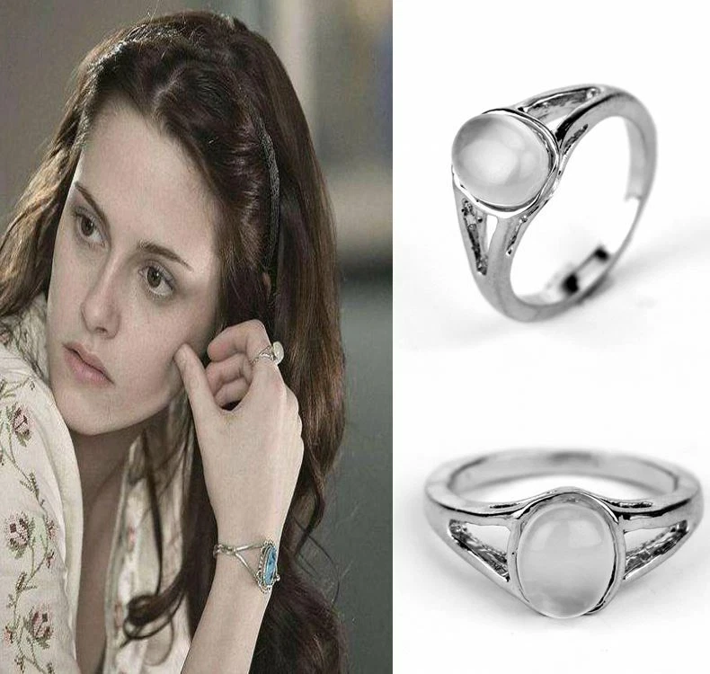 OK-STORE S925 the Twilight Saga New Moon Ring Breaking Dawn 925 Sterling  Silver Egagement Wedding Rhinestones Ring|Amazon.com