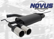 NOVUS SPORTAUSPUFF 2x 76mm ABGESCHRÄGT FÜR AUDI A3 1,8T & 2,0T 2003 - 2012 >NEU<