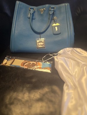 Prada Vitello Daino Tote/Handbag Colbalto Blue