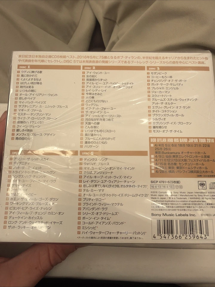 Bob DYLAN Orig 2016 JAPAN Revisited - All Time BEST w-CDs x5 BOX Set SICP-4761~5 - Image 2 of 3