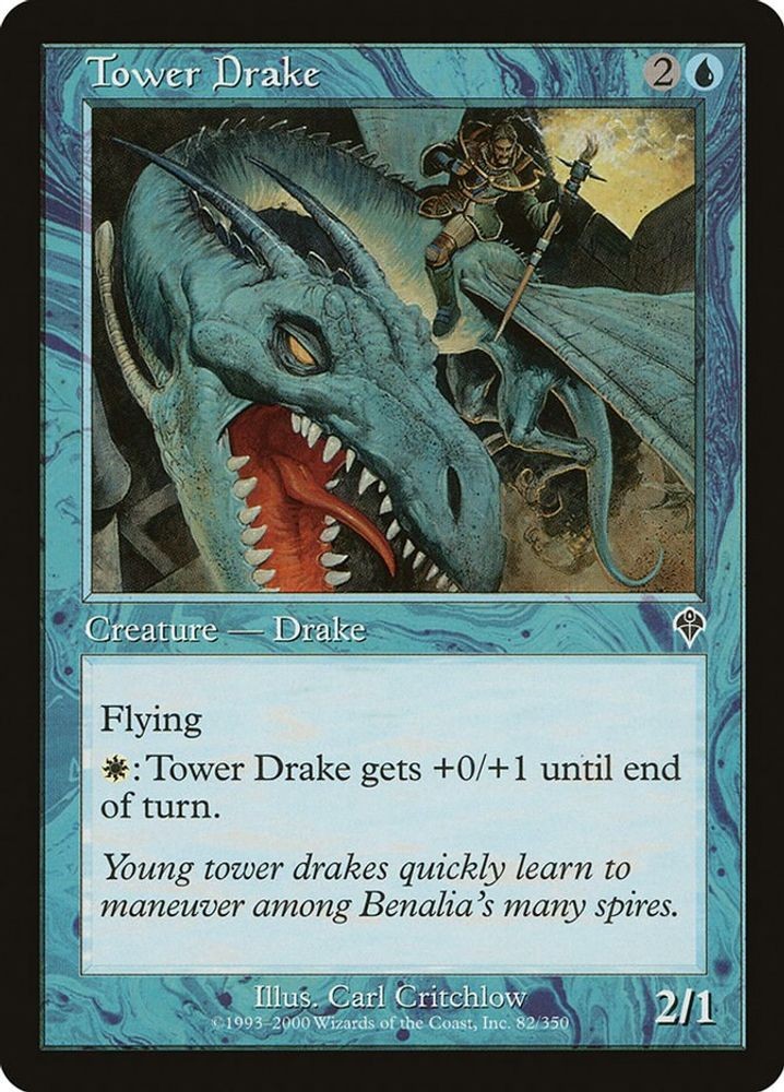 2000 Magic: The Gathering: Invasion - Tower Drake (#82, C, Moderately Played)