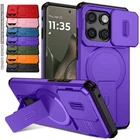 For Motorola Edge (2025), Shockproof Hybrid Armor KickStand Case Camera Cover