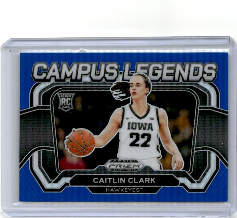 2024 Panini Prizm Draft Picks #5 Caitlin Clark Blue /199 Campus Legends Iowa