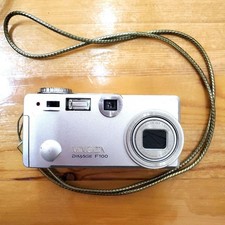 Minolta DiMAGE F100 Silver 4MP Compact Digital Camera Optical Zoom Tested