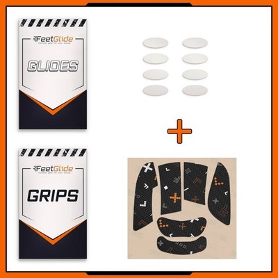 FeetGlide PTFE Mouse Skates & Grip Tape Bundle for Asus ROG Gladius II