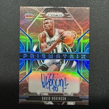 2024-25 Panini Prizm Prizmatrix David Robinson Auto Blue 28/49 Spurs#Z