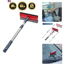 Professional Window Squeegee 2-in-1 Window Cleaner Sponge and Soft Rubber S...