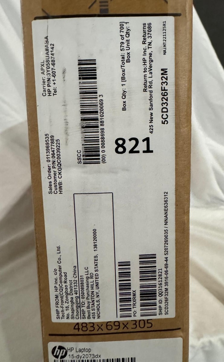 HP 15-DY2073DX 15.6