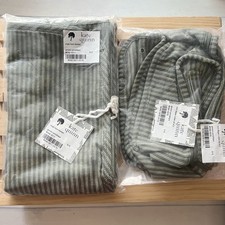 NIB Bundle Kate Quinn Single Layer Blanket Mini Diaper Cubes Green Pinstripe