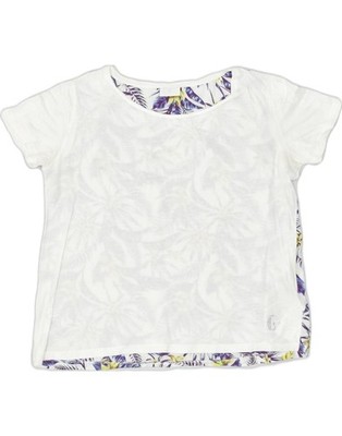 CONTE OF FLORENCE Damen lockere Passform Grafik T-Shirt Top UK 14 Medium weiß NR12