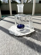 Premium Quality 14mm 90° Blue Mini Dry Ash Catcher Water Pipe Bong Bubbler