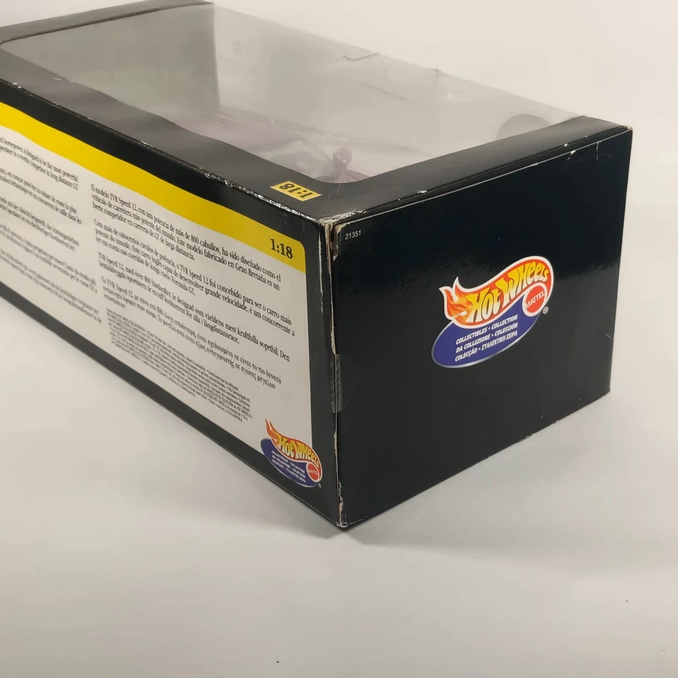 Hot Wheels 1/18 TVR Speed 12 Violet Sealed - Image 4 of 4