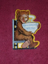 VINTAGE UNION PACIFIC RAILROAD CHILDREN'S MENU
