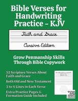 Bible Verses For Handwriting Practice - Kjv Faith And Grace Cursive Edition Buch